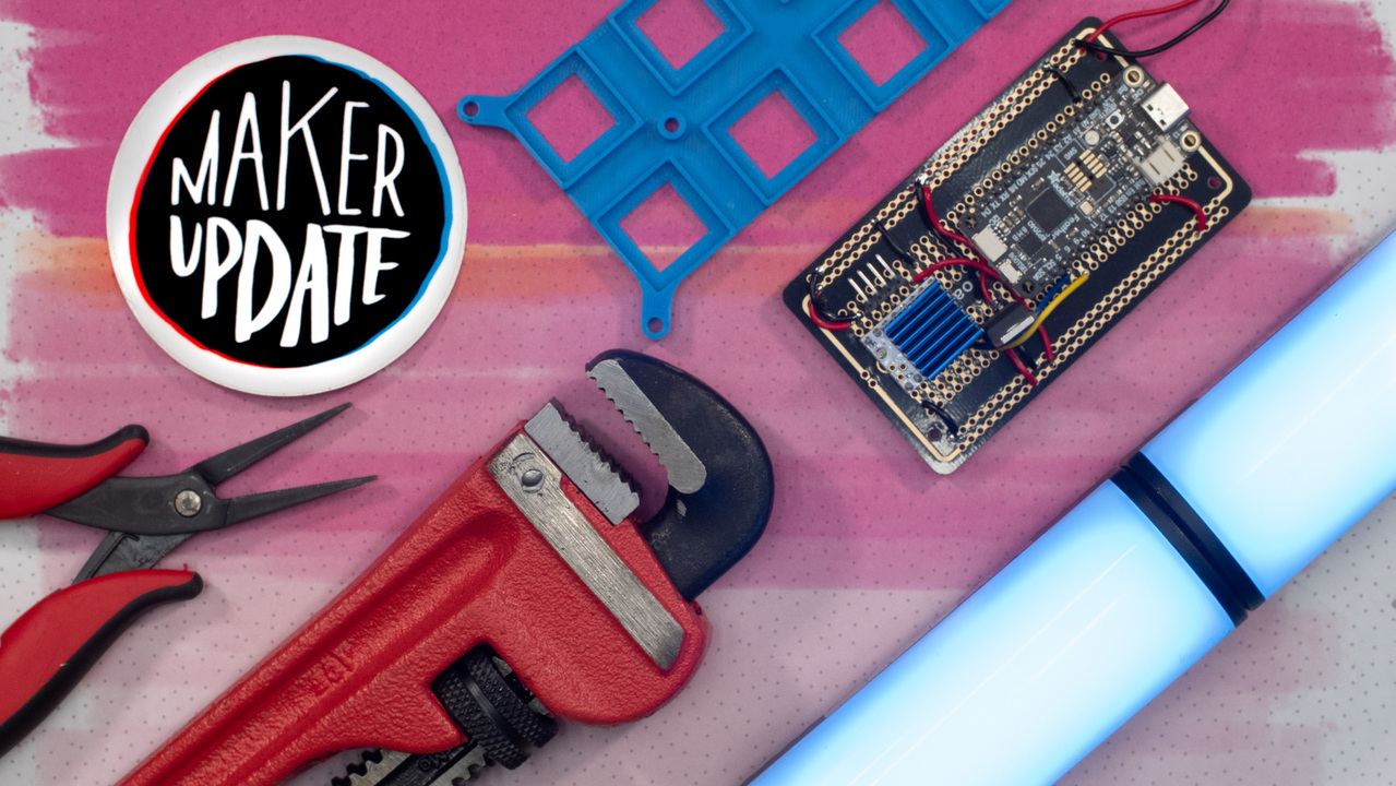 This week on Maker Update: a screen-accurate lightsaber replica you can actually use, making a better tape measure, tips for perfect bridges, and a drone that never needs to come down.