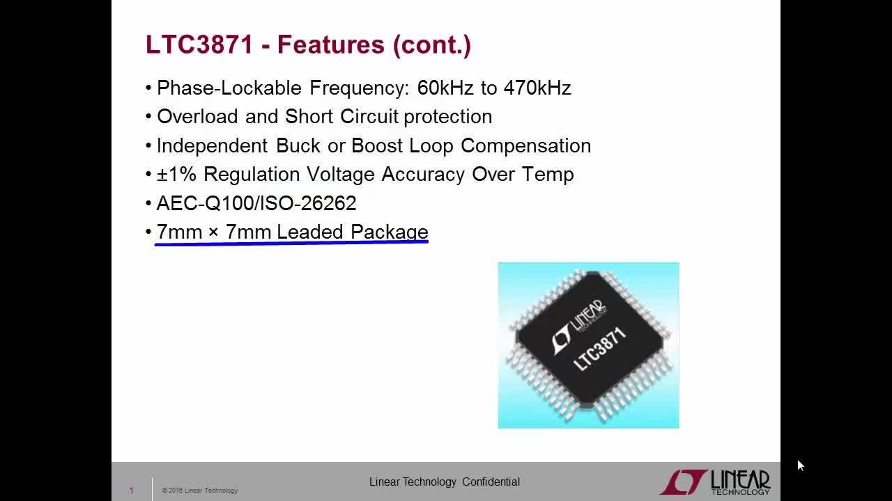 LTC3871 Bidirectional Multi-Phase Synchronous Buck or Boost Controller