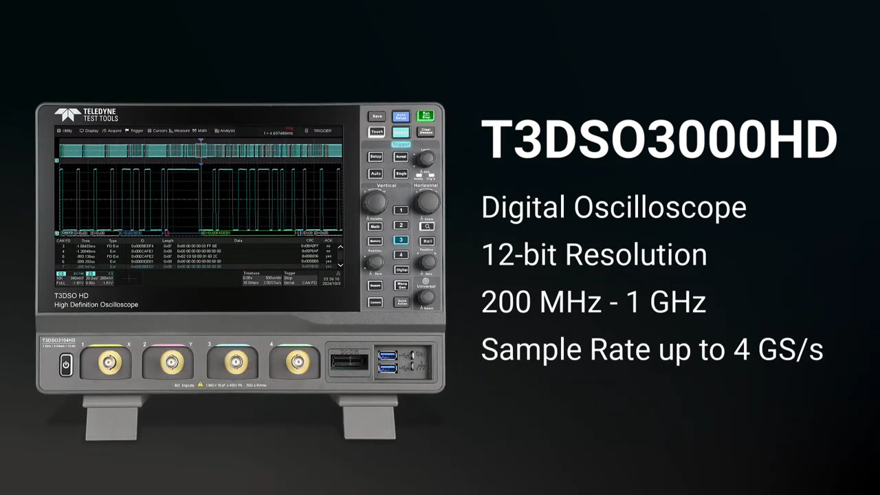 T3DSO3000HD Oscilloscope Overview