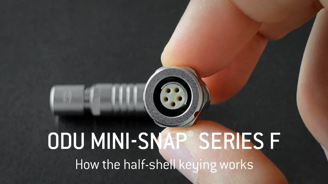 ODU MINI-SNAP® Series F - How the half-shell keying in the works