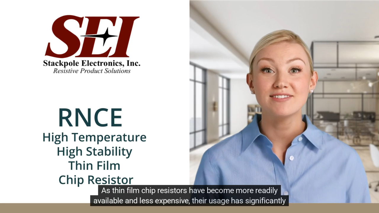 RNCE High Temperature High Stability Thin Film Chip Resistor