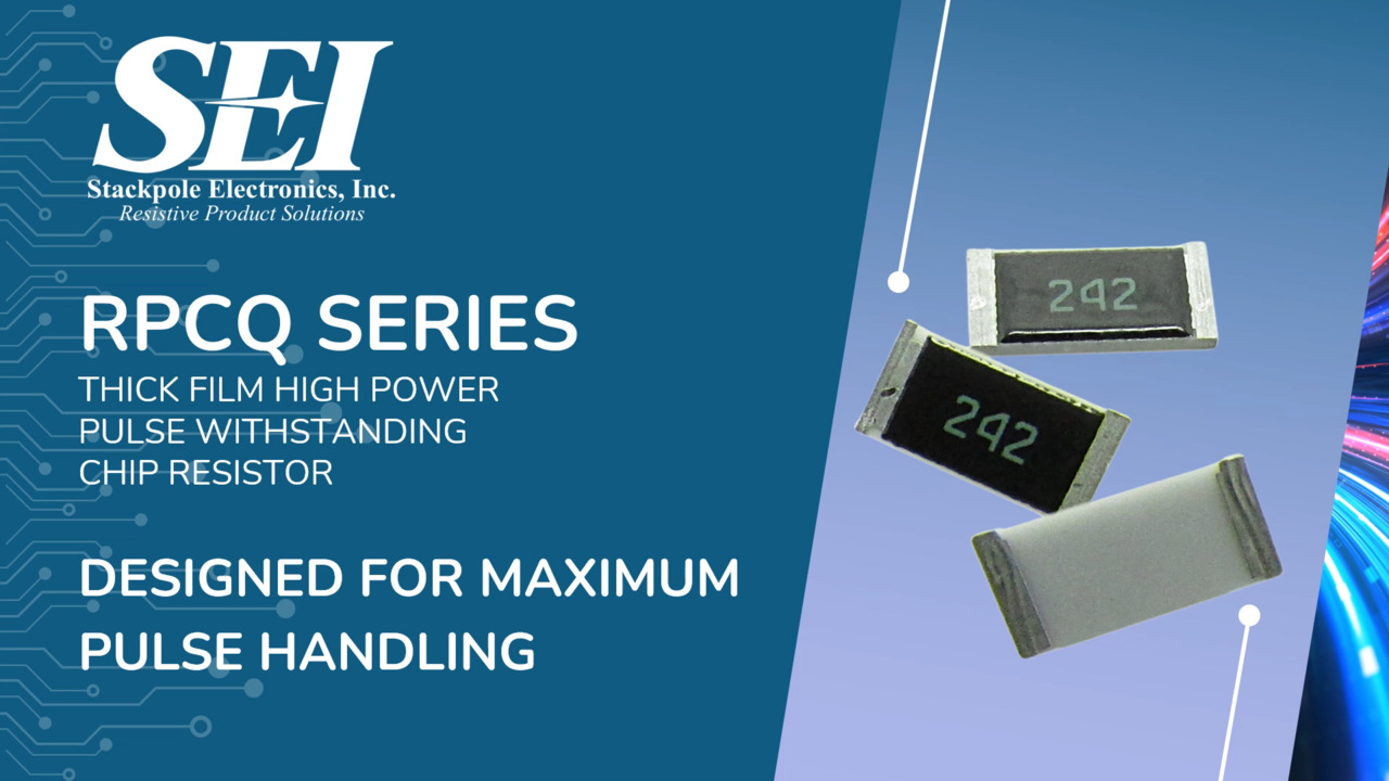RPCQ Thick Film High Power Pulse Withstanding Chip Resistors
