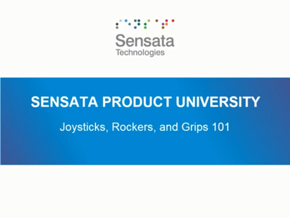 Sensata University | Joysticks & Rockers 101