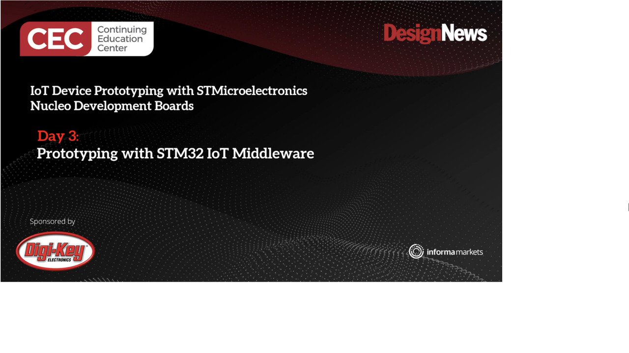 IoT Device Prototyping with STMicroelectronics Nucleo Development Boards – Day 3