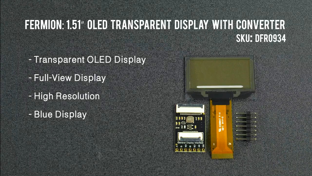 How An OLED Transparent Display Works - Fermion: 1.51” OLED Transparent Display