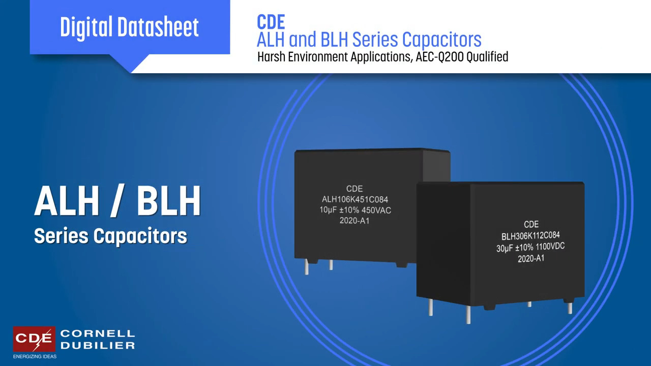 Cornell Dubilier ALH/BLH Series Inverter Grade Capacitors