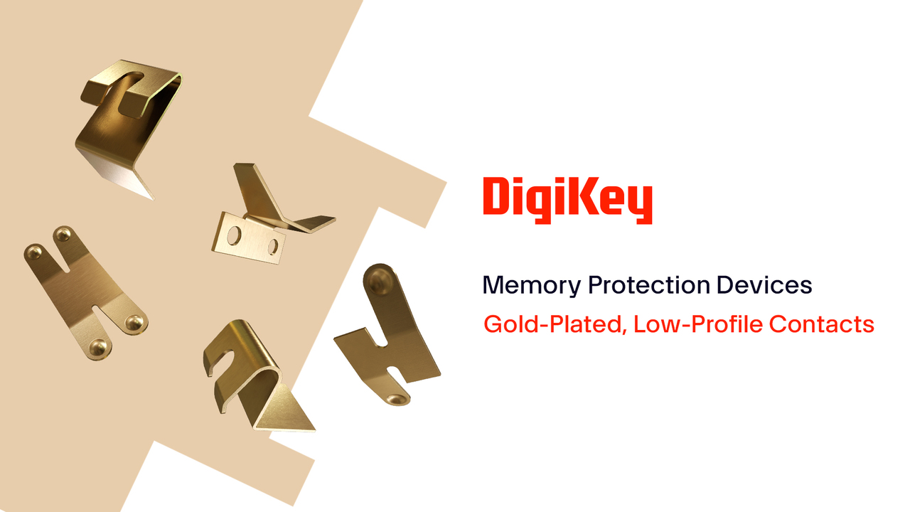 Memory Protection Devices Gold-Plated Low-Profile Contacts PIO | DigiKey