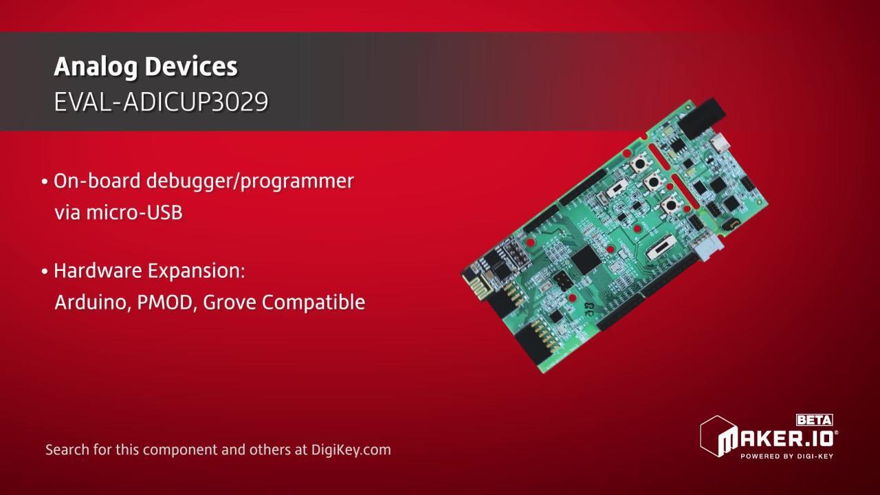 Analog Devices EVAL-ADICUP3029 | Maker Minute