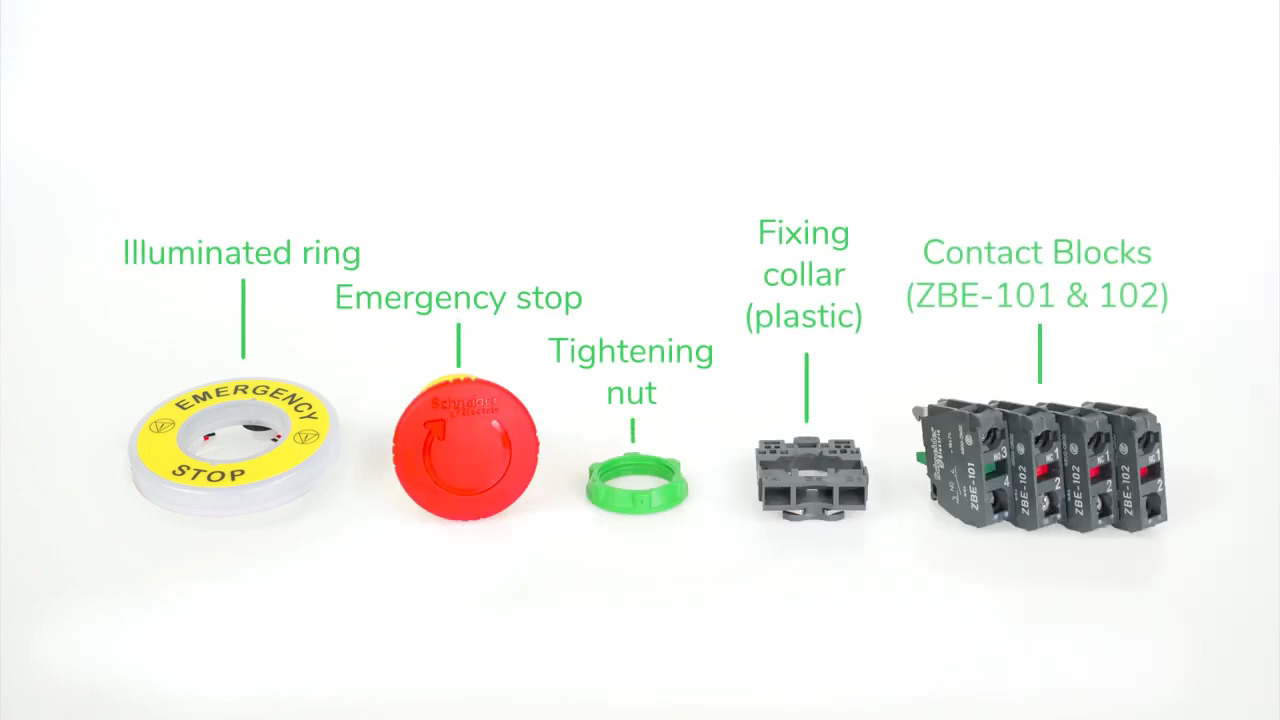 How to Mount the New illuminated Ring for E-Stop | Schneider Electric Support