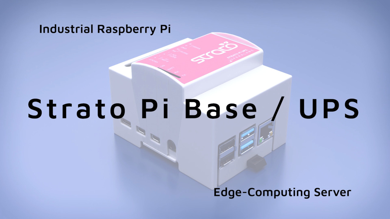 Industrial Raspberry Pi Edge Computing Controllers-PLC for Maximum Reliability: Strato Pi Base/UPS