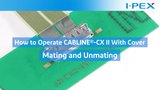 How to operate CABLINE®-CX II with Cover / Micro-coaxial connector / I-PEX How to operate CABLINE®-CX II with Cover / Micro-coaxial connector / I-PEX