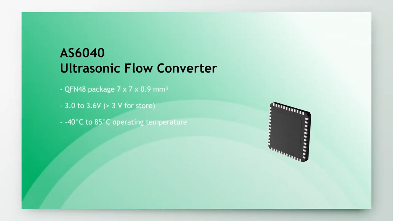 ScioSense - AS6040 ultrasonic flow converter - gas meter