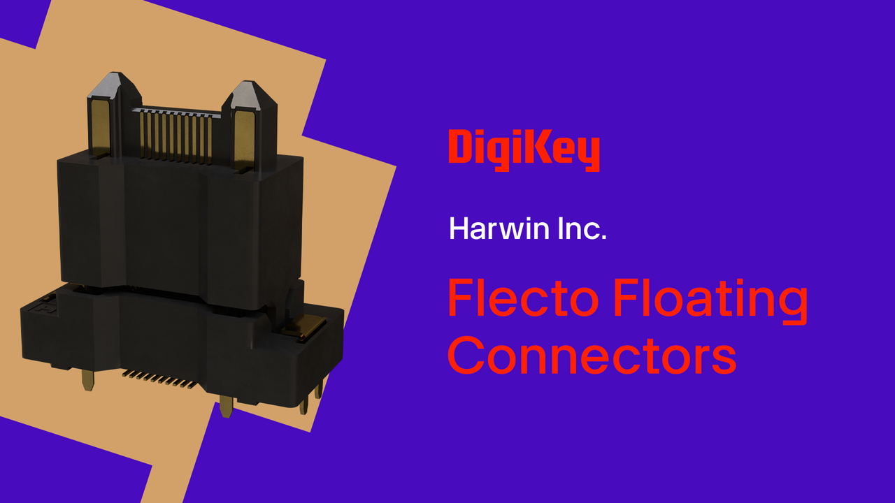 This video discusses the Flecto Floating Connectors from Harwin Inc., a series of fine pitch board-to-board connectors designed for high pin count applications with movement in the X, Y, and Z axes of the maile connector. 