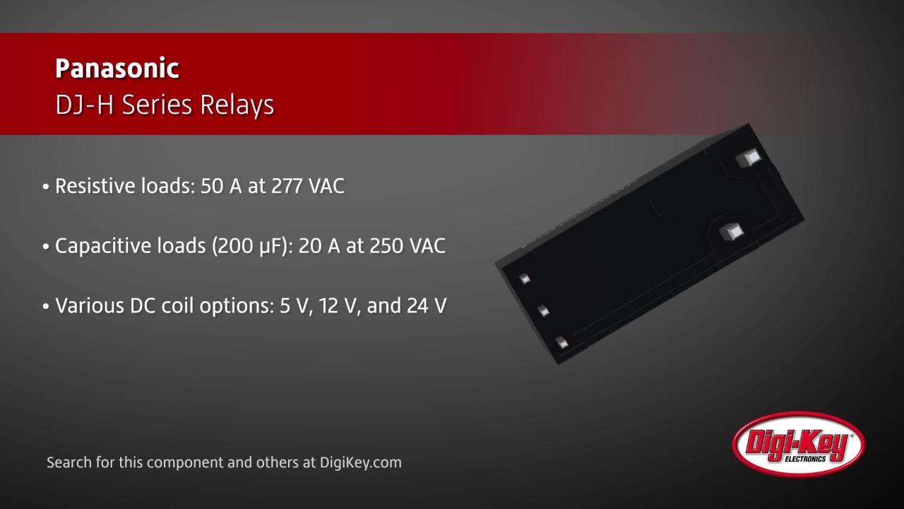 Panasonic DJ-H Series Relays | DigiKey Daily