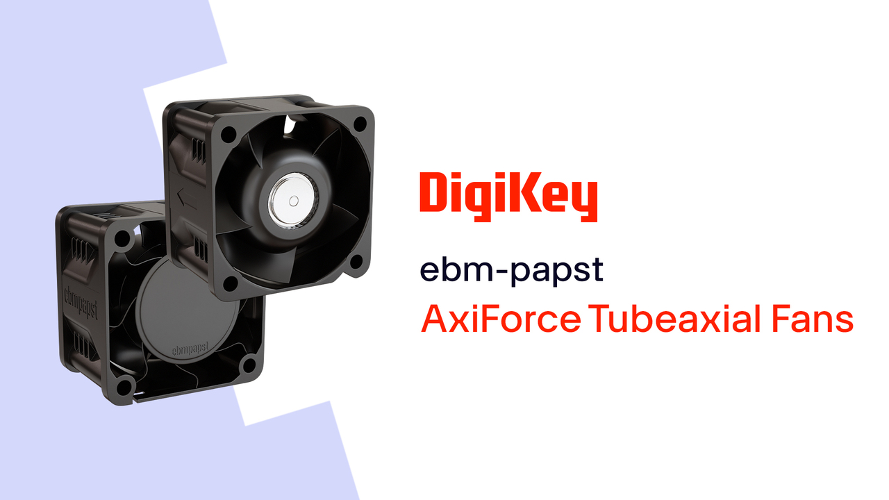 This video discusses the AxiForce Tubeaxial Fans from ebm-papst. They offer exceptional airflow performance, standard control features, and environmental protection in a wide range of frame sizes.