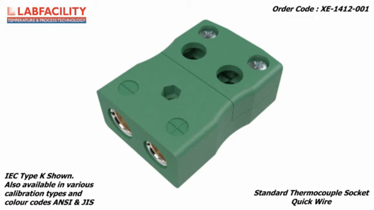 3D Animation of Standard IEC Thermocouple Connector Quickwire Socket