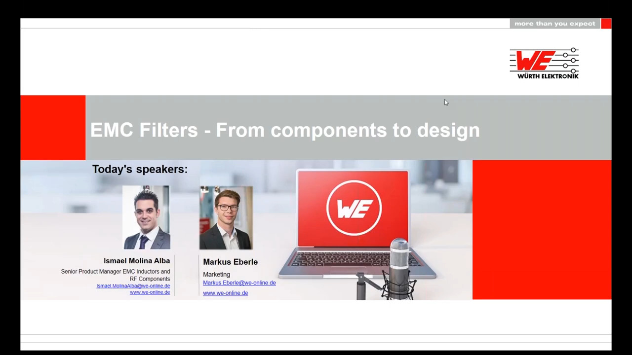 WEbinar Partnered with DigiKey:  EMC Filters – From Component to Design