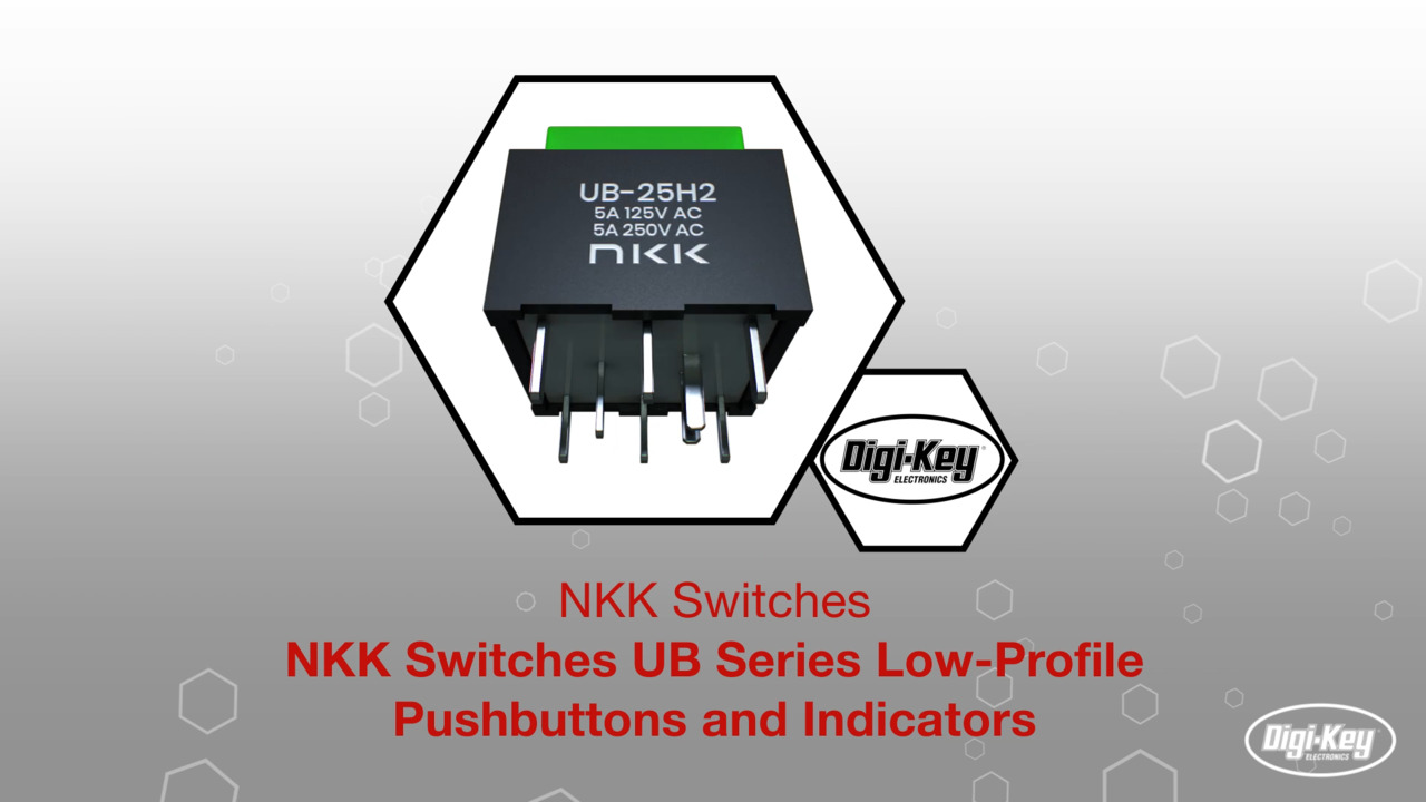 NKK Switches UB Series Low Profile Pushbuttons and Indicators | Datatsheet Preview