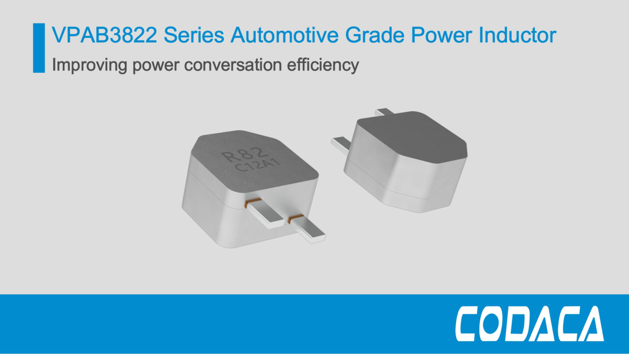 VPAB3822 through-hole automotive grade molding power choke improves power efficiency significantly