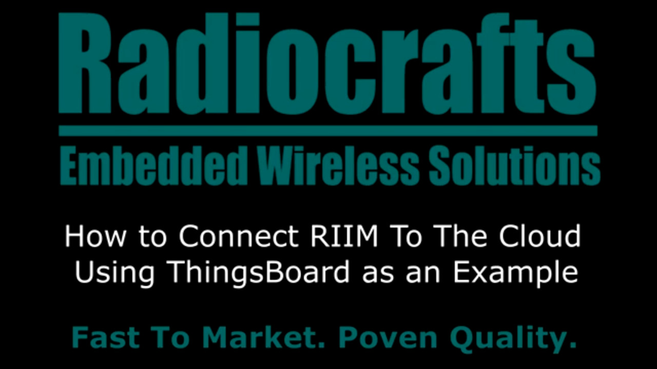 How To Get Started With RIIM Part 5 - How To Connect The RIIM Network To The Cloud (ThingsBoard)