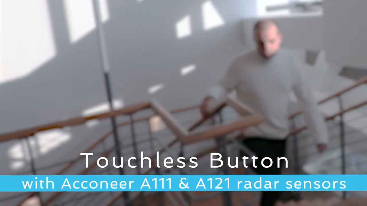 Radar-based touchless button from Acconeer