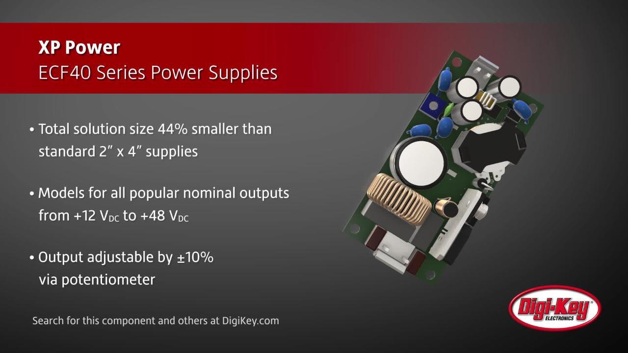 XP Power ECF40 Series Power Supplies | DigiKey Daily