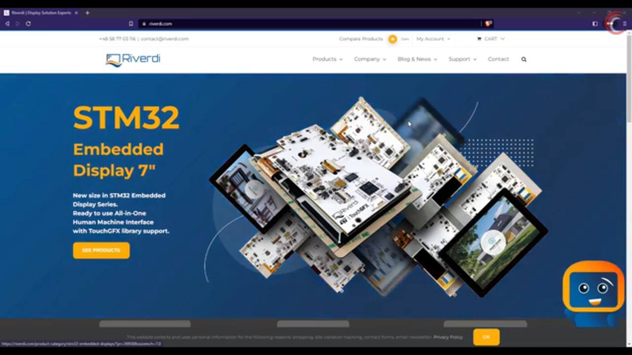 Getting Started with Riverdi STM32 Embedded Display and TouchGFX free library