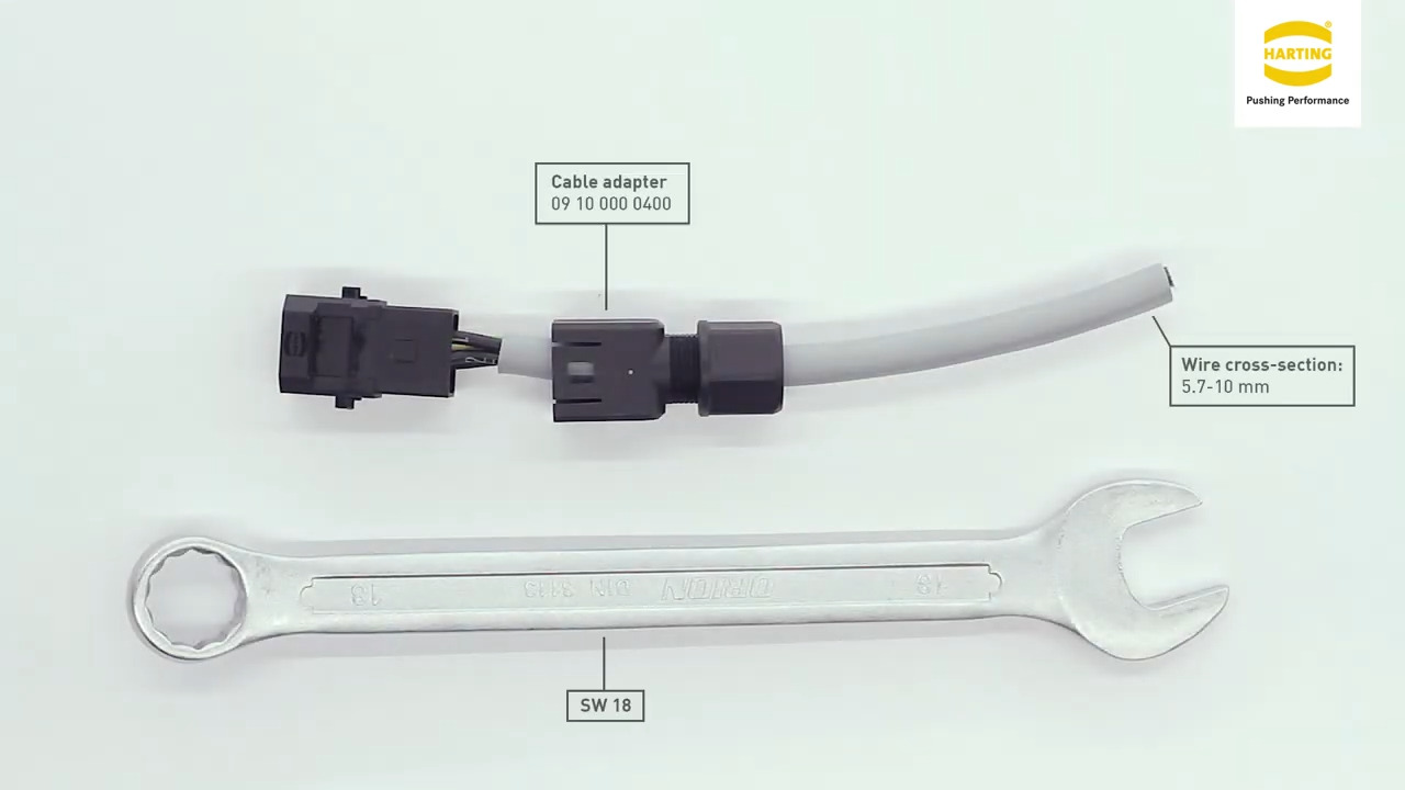 HARTING Han® 1A Cable Adapter- Assembly Instruction