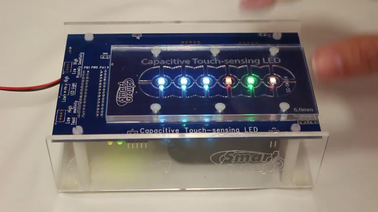 IQS263 Demo - Capacitive Touch Sensing using LEDs