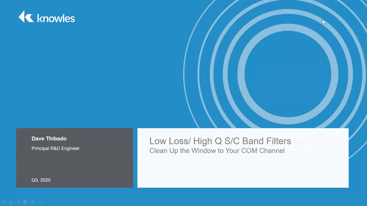 High-Q S/C Band Filters