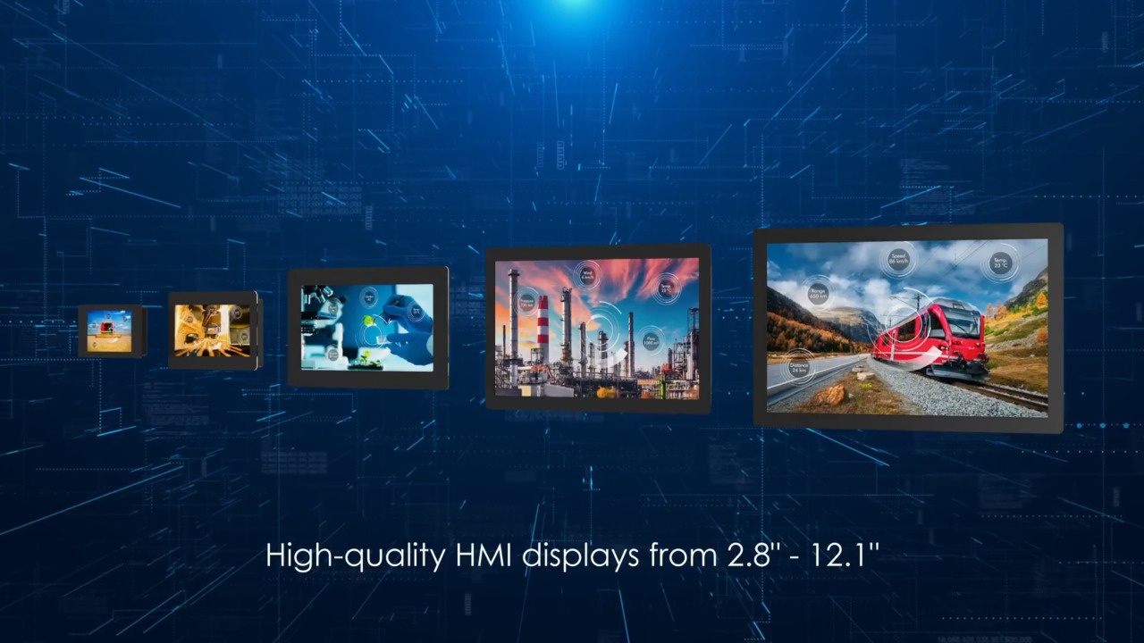 HMI Series – Touch Displays with Modbus PLC connectivity