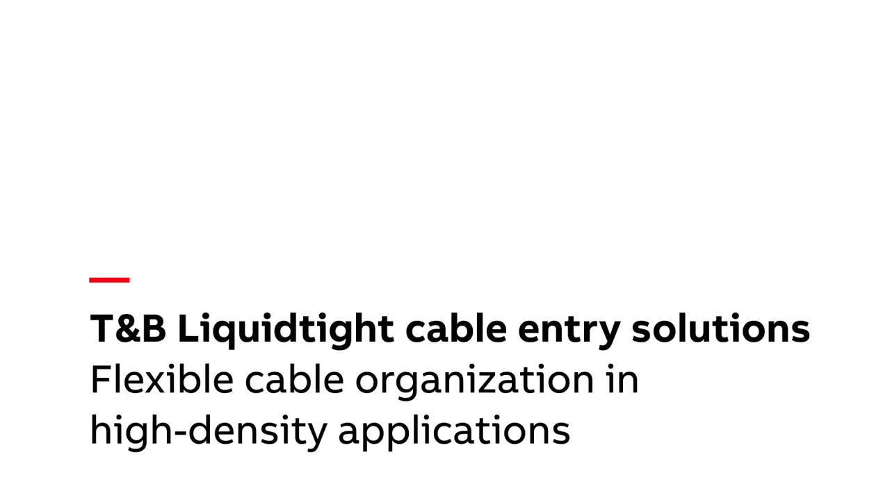 T&B Liquidtight systems® cable entry plates