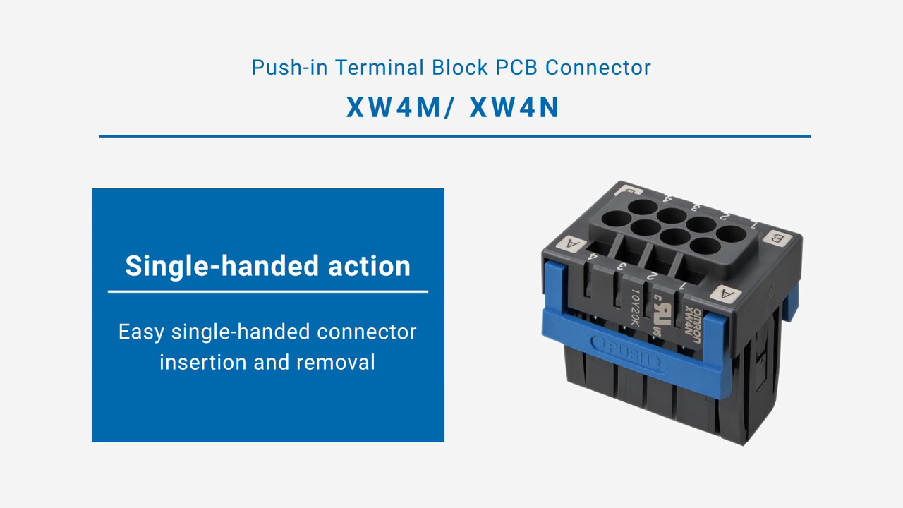 Omron’s XW4M/N PCB Connector Series – Single-handed Action