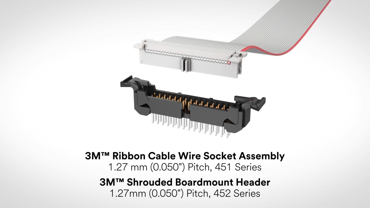3M™ Wire-to-Board System, 450 Series Connector Animation