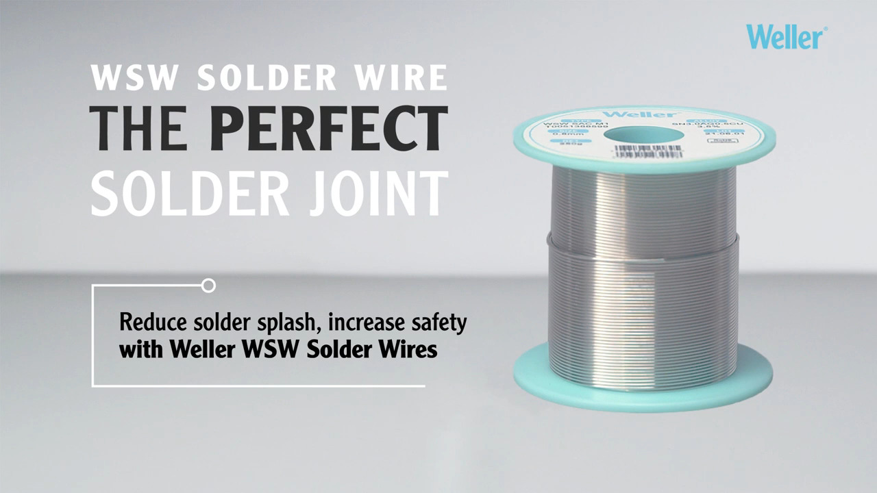 Weller WSW Solder Wire -  REDUCED SPLASH