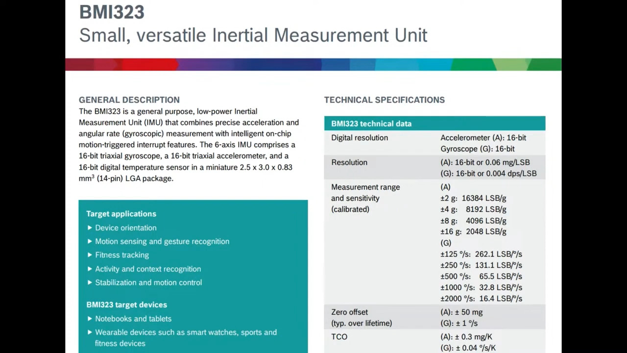EYE on NPI: Bosch Sensortec BMI323 Inertial Measurement Unit