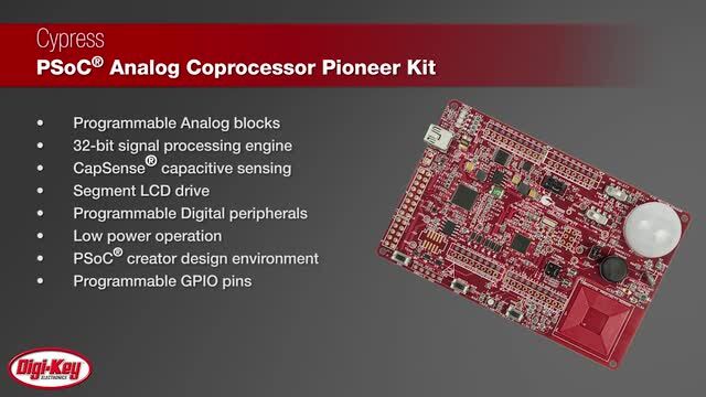 Infineon Technologies PSoC Analog Coprocessor Pioneer Kit with TE's 1210 Series | DigiKey Daily