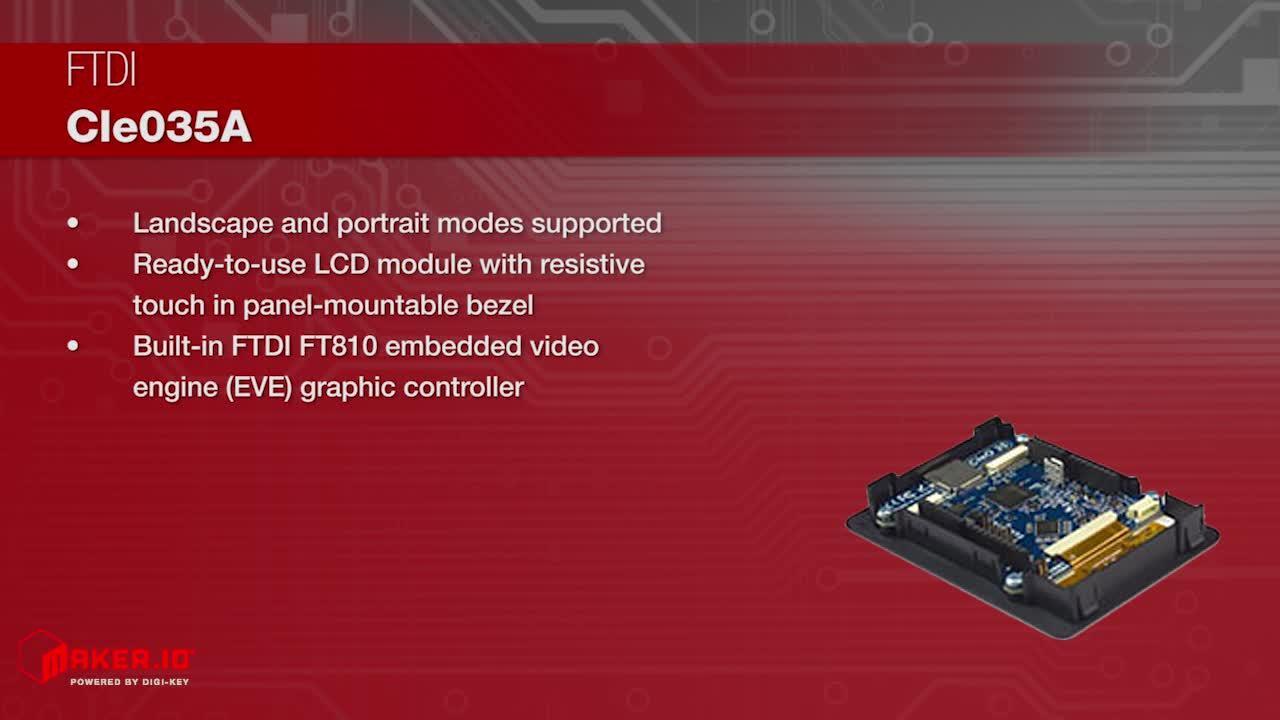 FTDI CleO35A Smart TFT Display Shield Module | Maker Minute