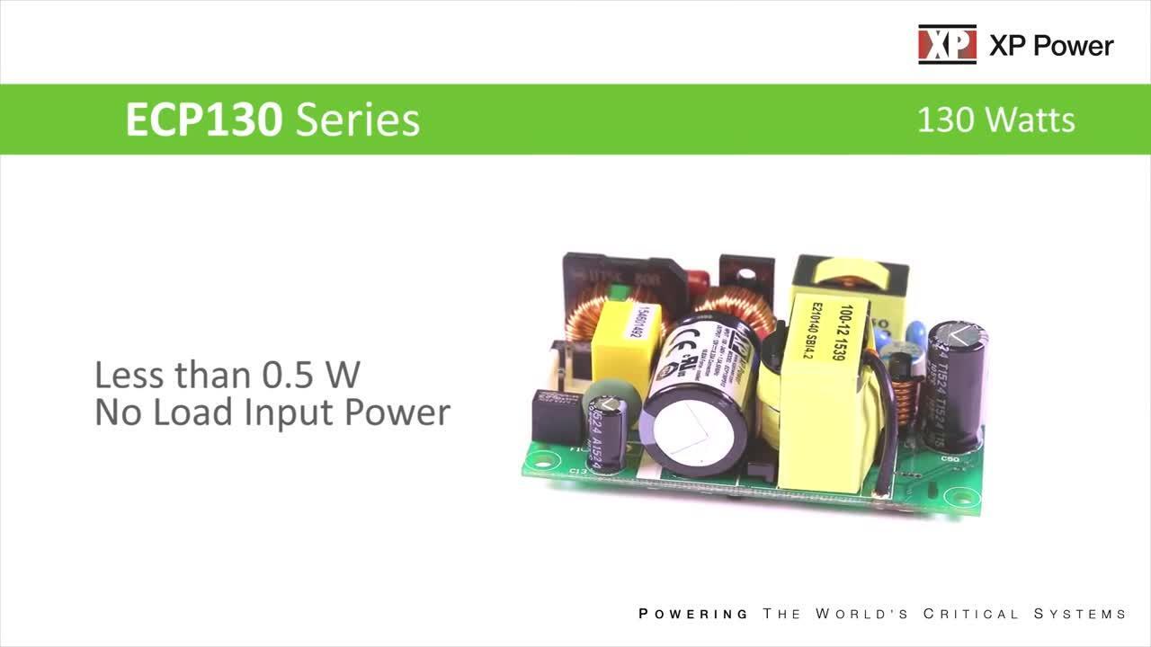 ECP130 Series - 130 Watt AC-DC Power Supply in 2" x 3" Footprint