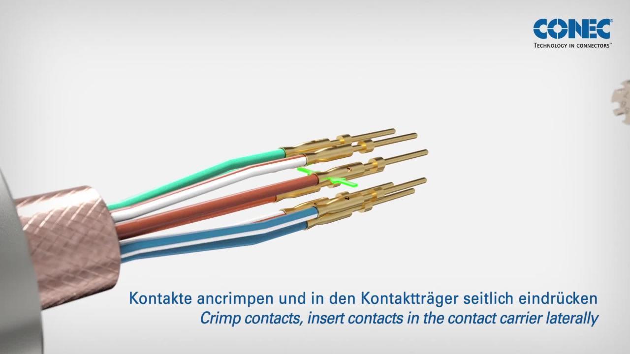 CONEC M12x1 Connectors – Field Attachable – Crimp Termination