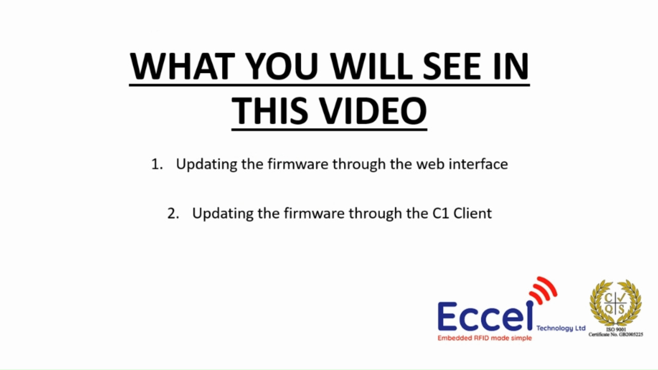 Eccel Technology Pepper C1 | Updating the Firmware