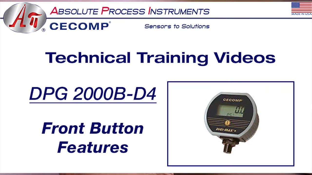 Cecomp DPG2000B-D4 – Operating and configuring our single button intrinsically safe gauge