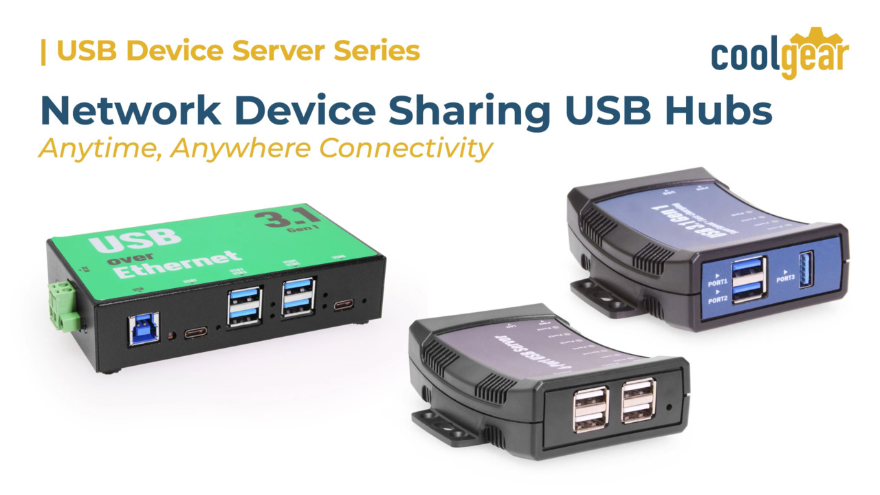 Coolgear USB Device Server Network Sharing Hubs