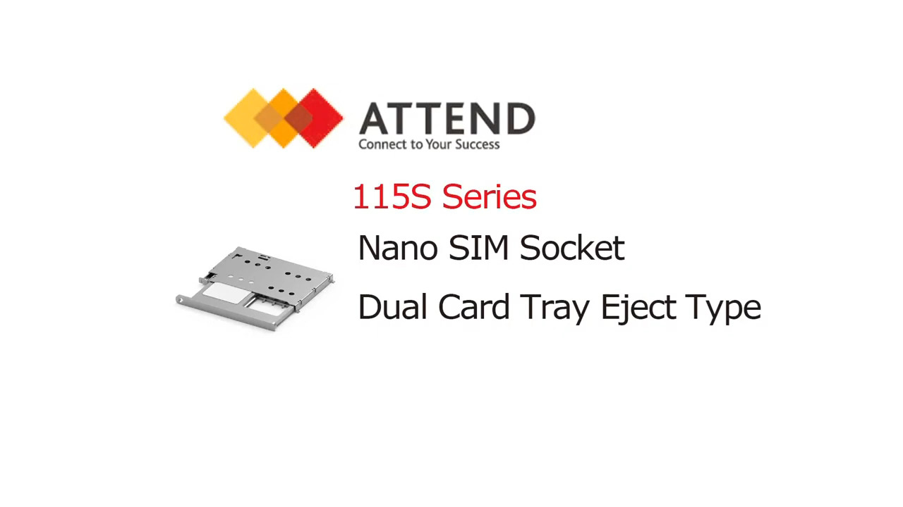 Nano SIM Socket 115S: Dual Card Tray Eject Type with Unique Holder for Secure Dual SIM Management