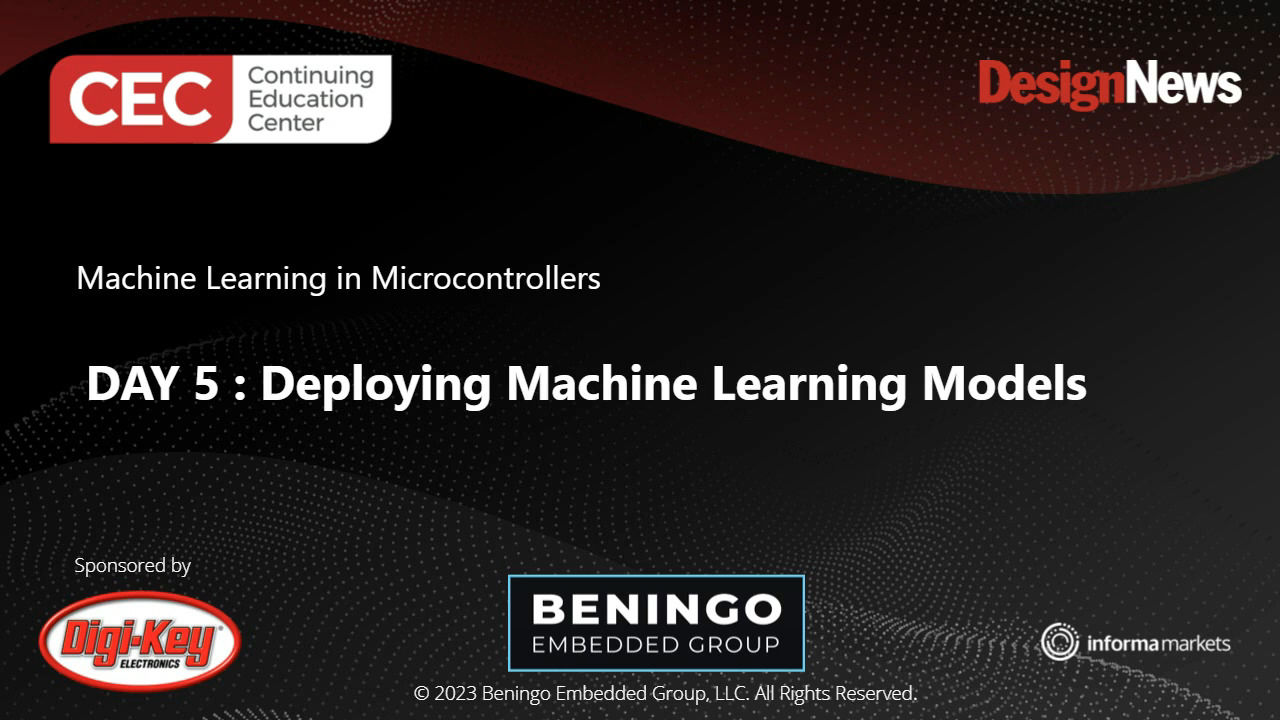 Machine Learning in Microcontrollers – Day 5