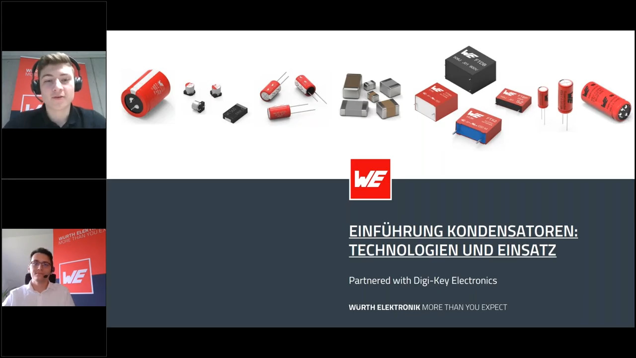 WEBinar in Partnerschaft mit DigiKey: Einführung in die Kondensatortechnologien und ihre Verwendung