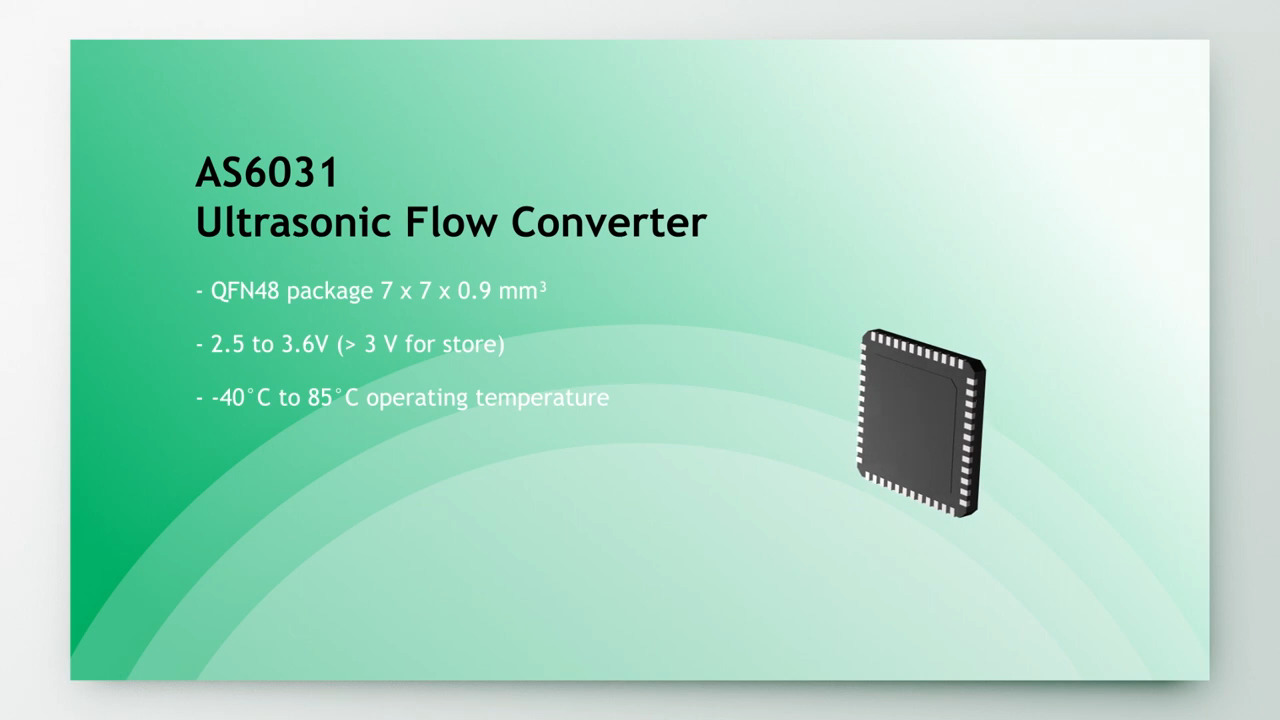 ScioSense - AS6031 ultrasonic flow converter - water meter