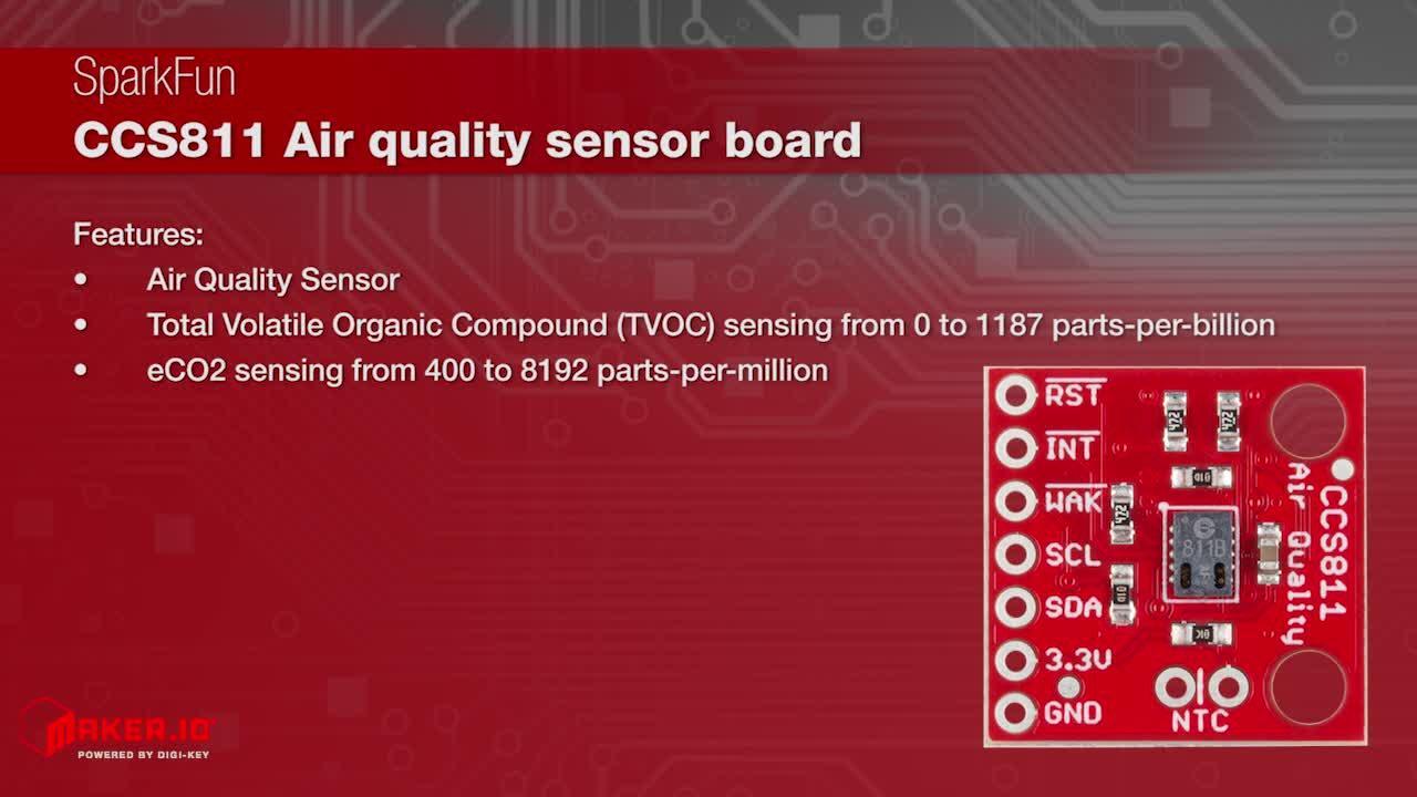 SparkFun CCS811 Air Quality Sensor Board | Maker Minute | DigiKey