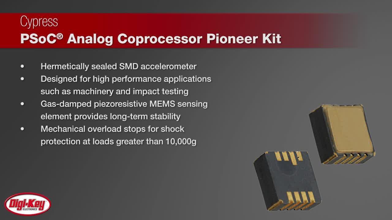Infineon Technologies PSoC Analog Coprocessor Pioneer Kit with TE’s Model 3038 Accelerometer | DigiKey Daily