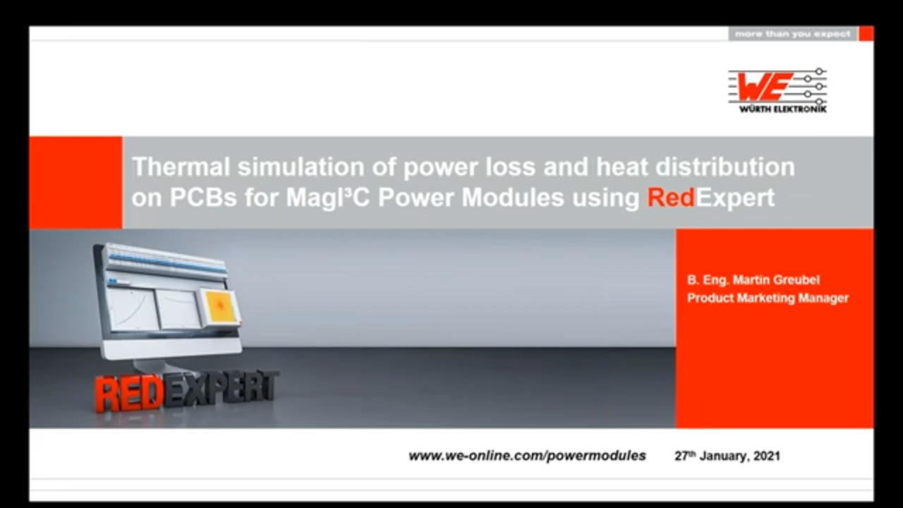 WEbinar Powered by DigiKey: Thermal Simulation for MagI3C Power Modules using REDEXPERT®